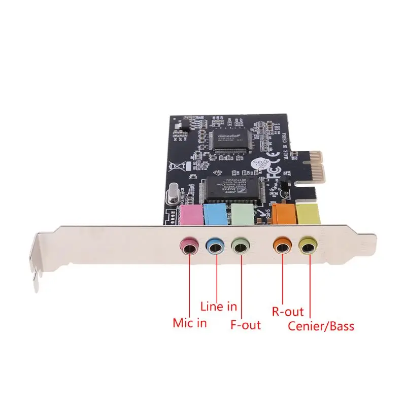 

PCI-E Digital Sound Card 5.1 Solid Capacitors CMI8738 Chipset + Barrier