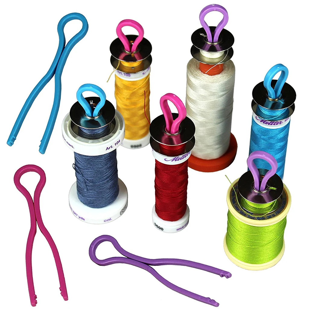 

30pcs Assorted Plastic Sewing Bobbin Thread Clips Clamp Thread Spool Clips
