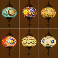 turkish chandelier bohemian colored shell glass small chandelier cafe dining bar aisle corridor clubhouse pendant lights