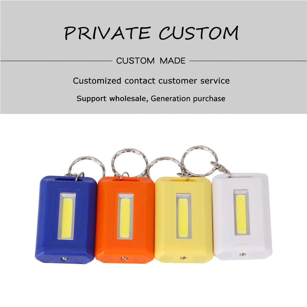 1 шт. портативный мини COB LED брелок флэш-светильник фонарь светильник лампа с
