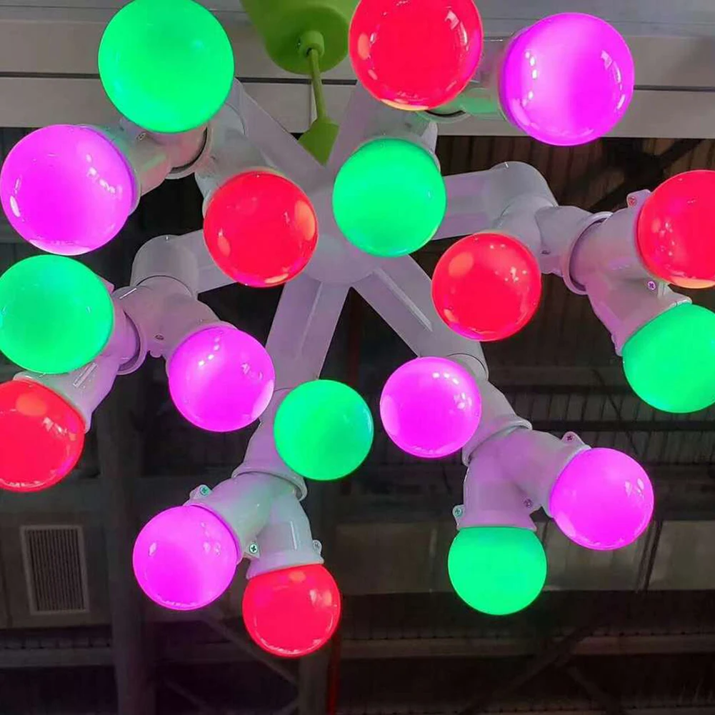 Цветная светодиодная лампа E27 для бара красная синяя зеленая желтая розовая