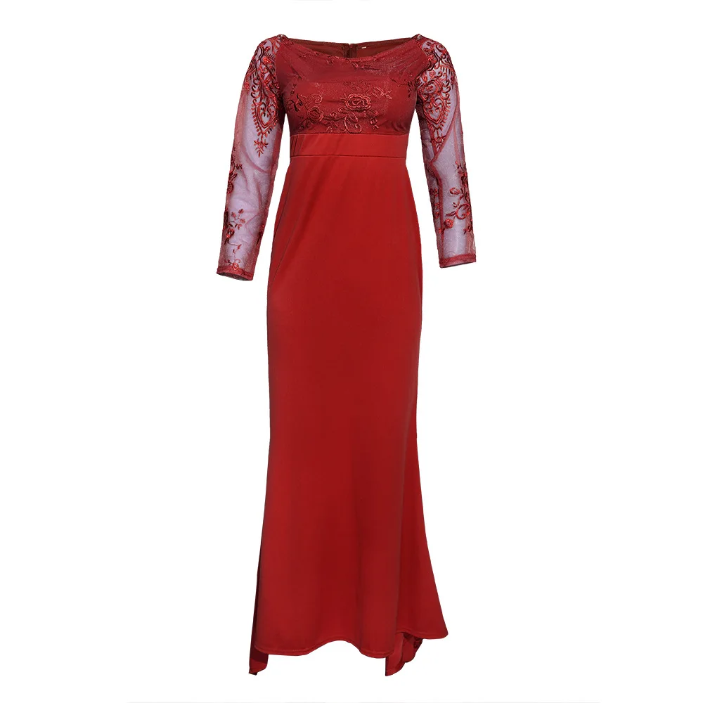 

African Design Lace Dashiki Dress Bazin Slim Maxi Robe Gowns Ethnic Evening Party Ladies Rich Dashiki Traditional Hipster