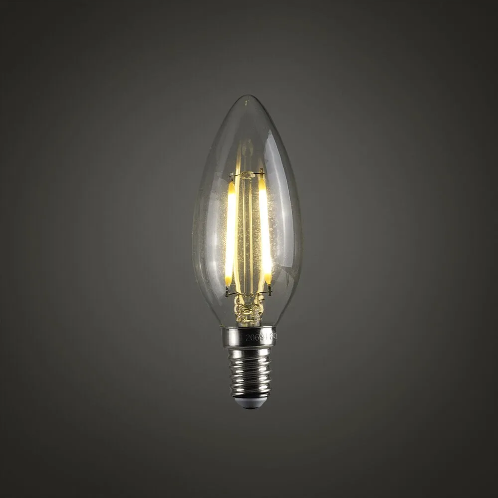 

4W LED Light Bulb 2700K Warm White E14 Base Candelabra Bulb LED Lamp 40W Equivalent Clear Filament Vintage Style LED Light Bulb