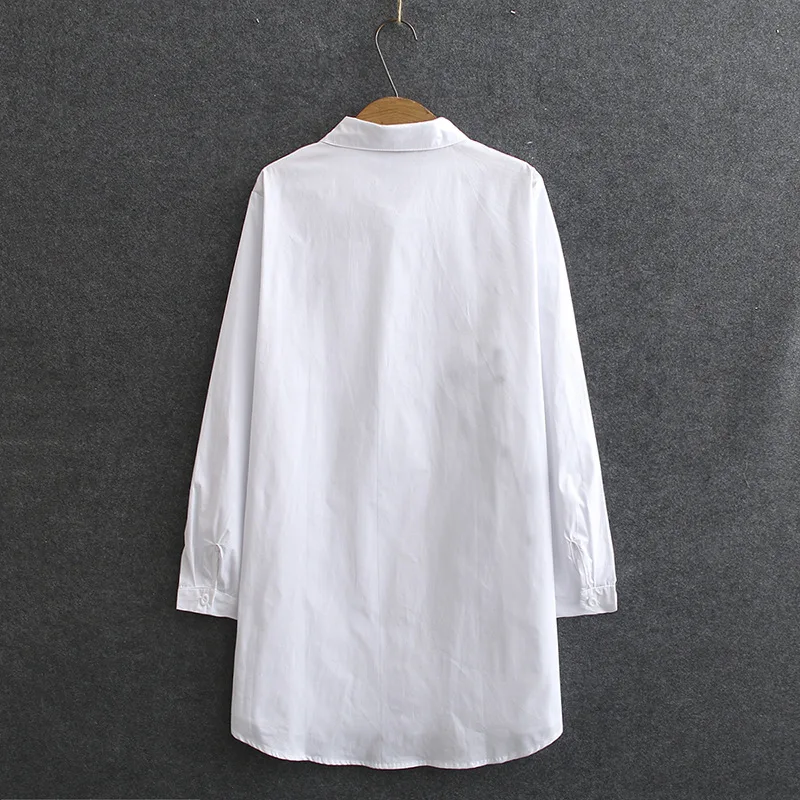 Осенние женские рубашки, женские белые топы, женские блузки с длинным рукавом, Свободная Женская одежда с вышивкой созвездий, S79 8077 от AliExpress WW