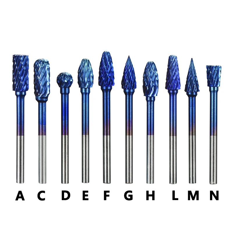 XCAN 1 коробка 3 мм хвостовик карбида вольфрама роторные заусенцы 6 Диаметр двойной