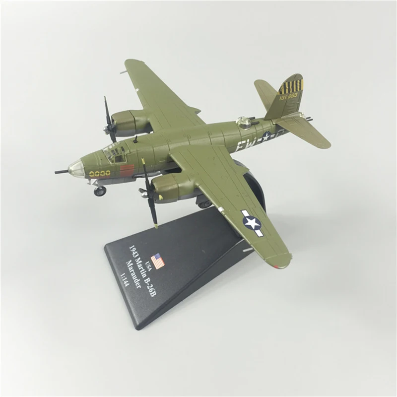 

1:144 Scale Military Model Diecast Metal Simulation B-26B Marauder Bomber Model Toys Collectible Display
