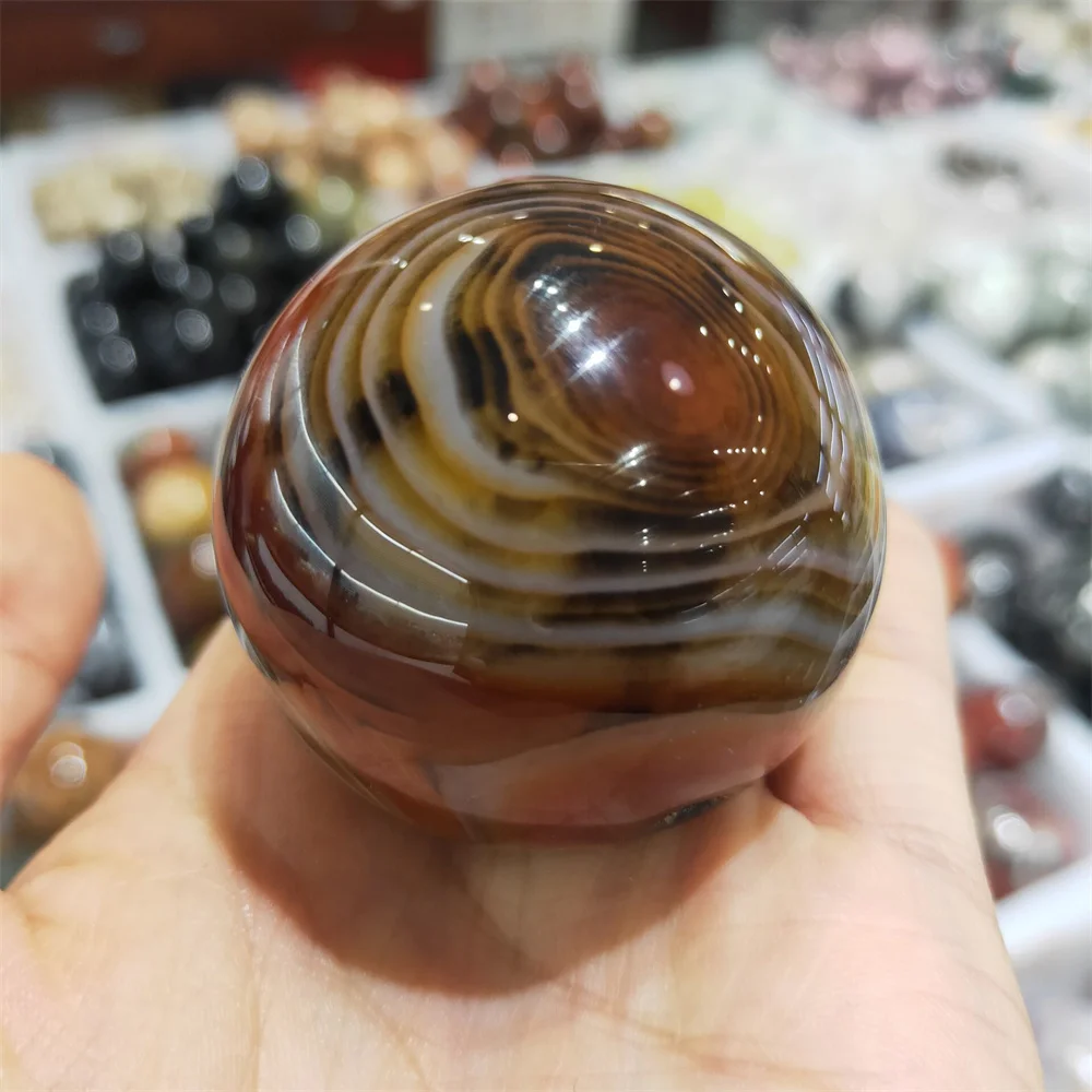 

1 шт. натуральные шарики Sardonyx, Кристальные лечебные домашние украшения из мадагаскарского драгоценного камня