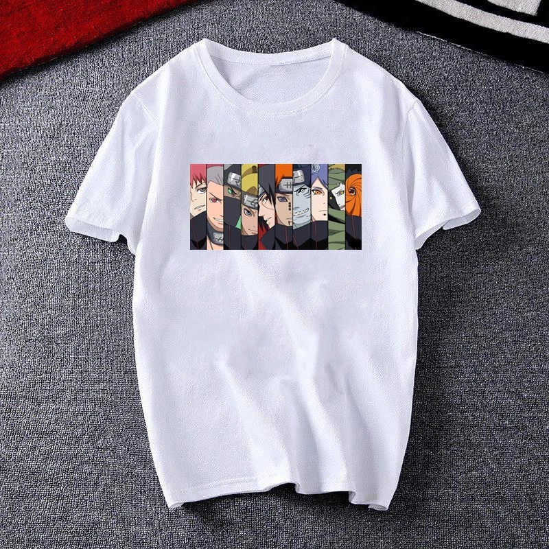 Мужская Уличная футболка Наруто с коротким рукавом Uchiha Sasuke Itachi аниме