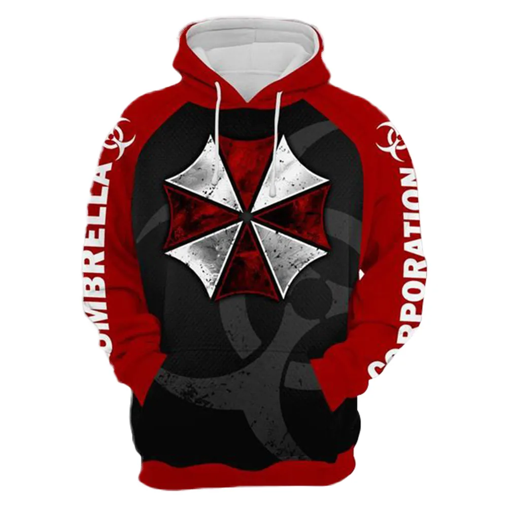 Обитель зла Umbrella Corporation Косплэй с капюшоном форма уличная мужские толстовки на