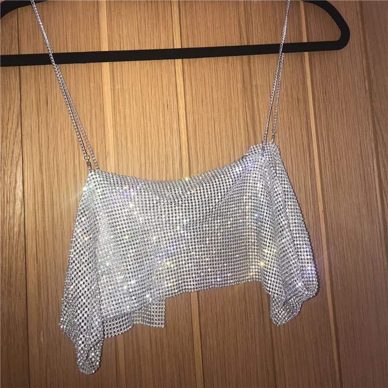 Сексуальные Металлические супер флеш-стразы привязанные с лямкой вокруг шеи |