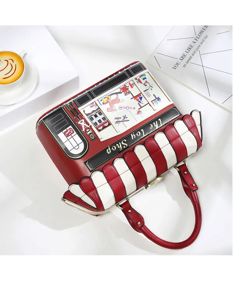 

Fashion House Shaped Women Shoulder Bag Italy 3D Handbag Style Vintage Handmade Purses Feminina for Ladies Tote Bag Pu Leather