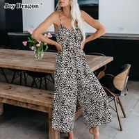 women suspenders wide leg jumpsuit sexy tie dye retro long pants new fashion2021one piece backless looes casual rompers trousers