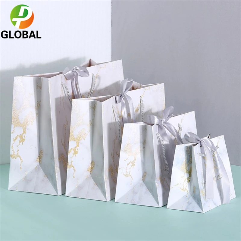 D &amp P 100 шт мраморные бумажные подарочные пакеты для одежды праздничная