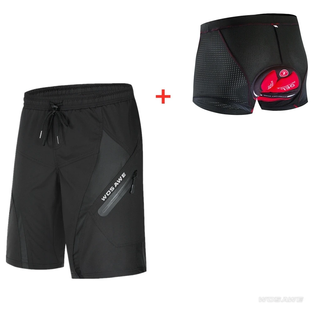 WOSAWE Мужские велосипедные шорты с спортивным нижним бельем 5D компрессионные