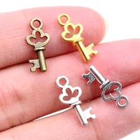 17x7mm 50pcs antique bronze gold silver plated key handmade charms pendant diy for bracelet necklace jewelry making