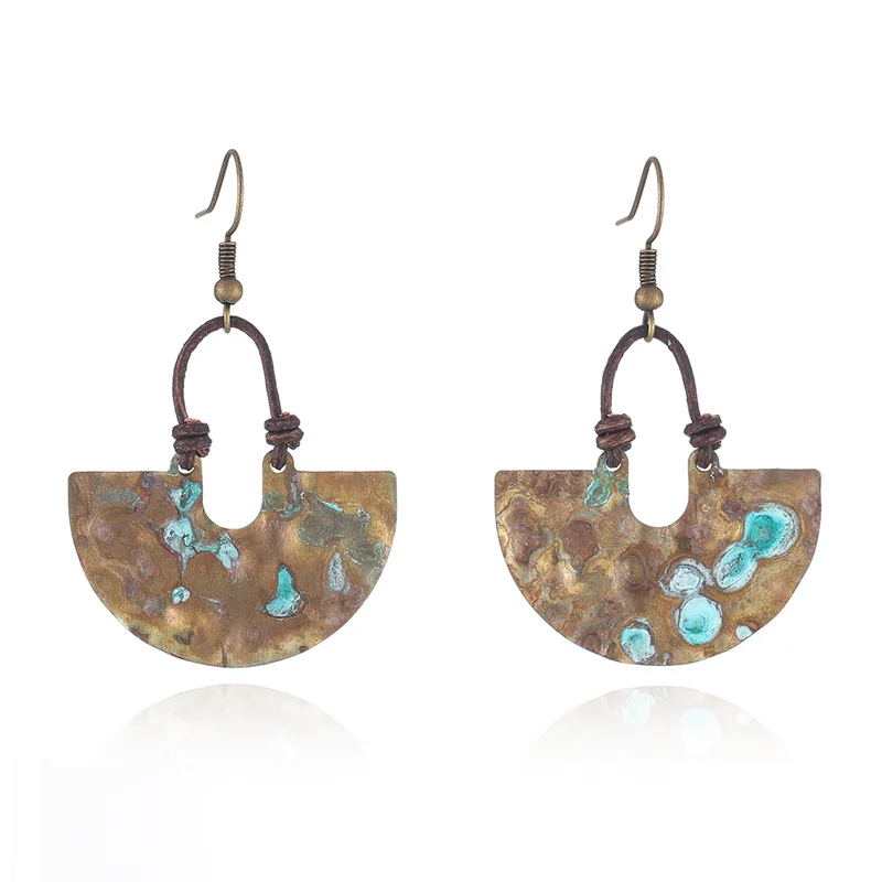 Простые висячие серьги Patina Женские Висячие в стиле ретро винтажные декоративные