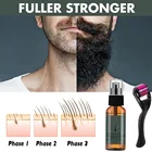 Набор для натурального роста бороды, сыворотка для роста бороды, полная густая для мужчин, основное уход, масло для роста бороды