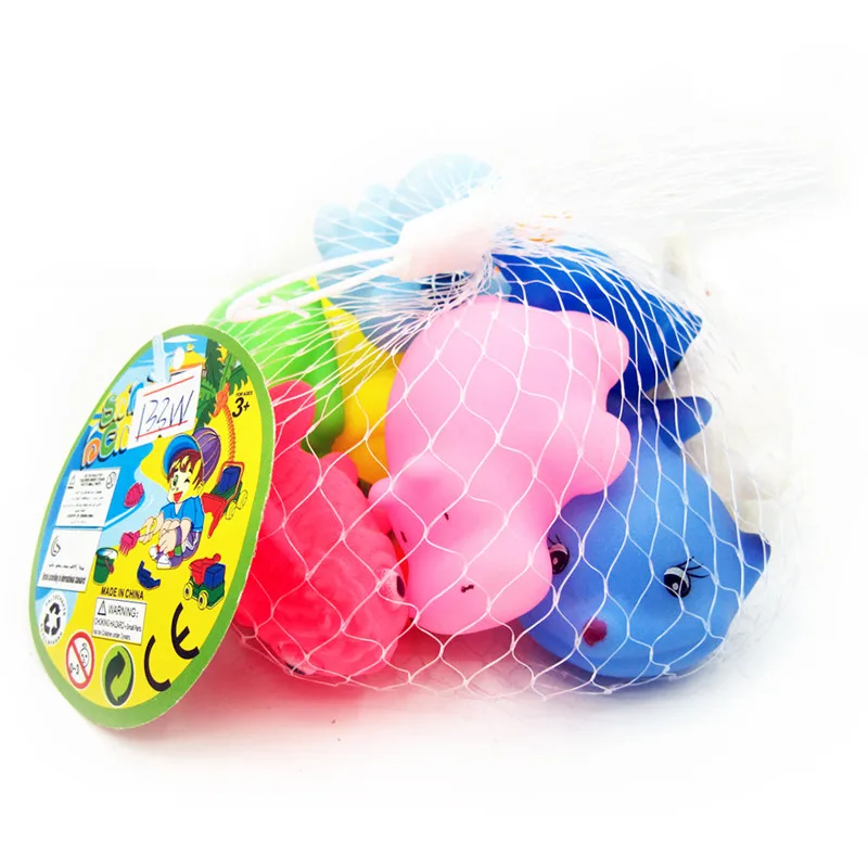 12 шт. детские смешанные животные плавательные водные игрушки для ванной мягкие