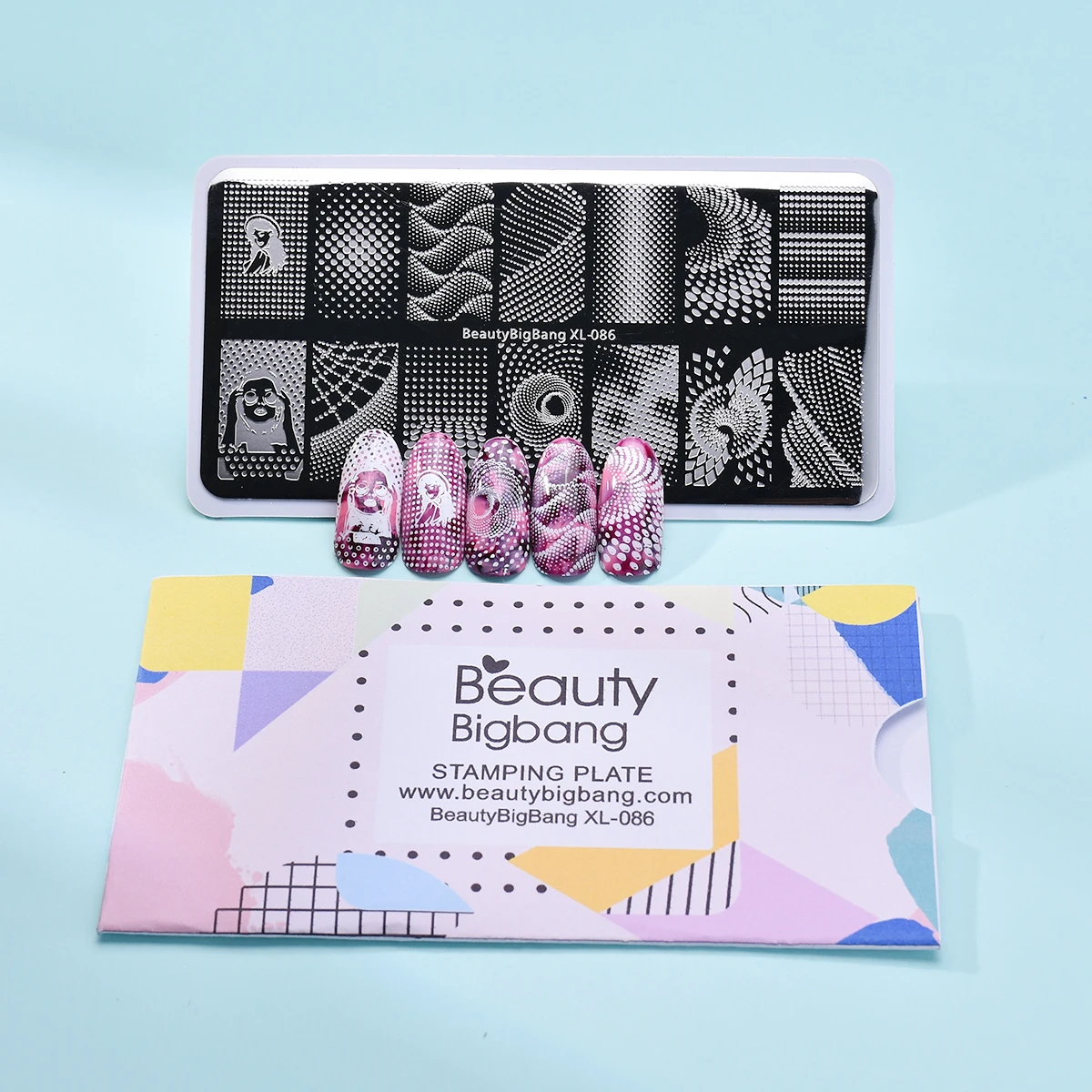 BEAUTYBIGBANG 6*12 см штамповки ногтей пластины шаблон для ногтей Лотос линия цветок бабочка Маникюр изображение ногтей шаблон