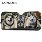 INSTANTARTS милых щеночков Семья с принтом машина, оттенков для передних окон Стильный автомобильный солнцезащитный козырек ветрового стекла прочный Солнцезащитная шторка для автомобиля с роликовым механизмом крышка