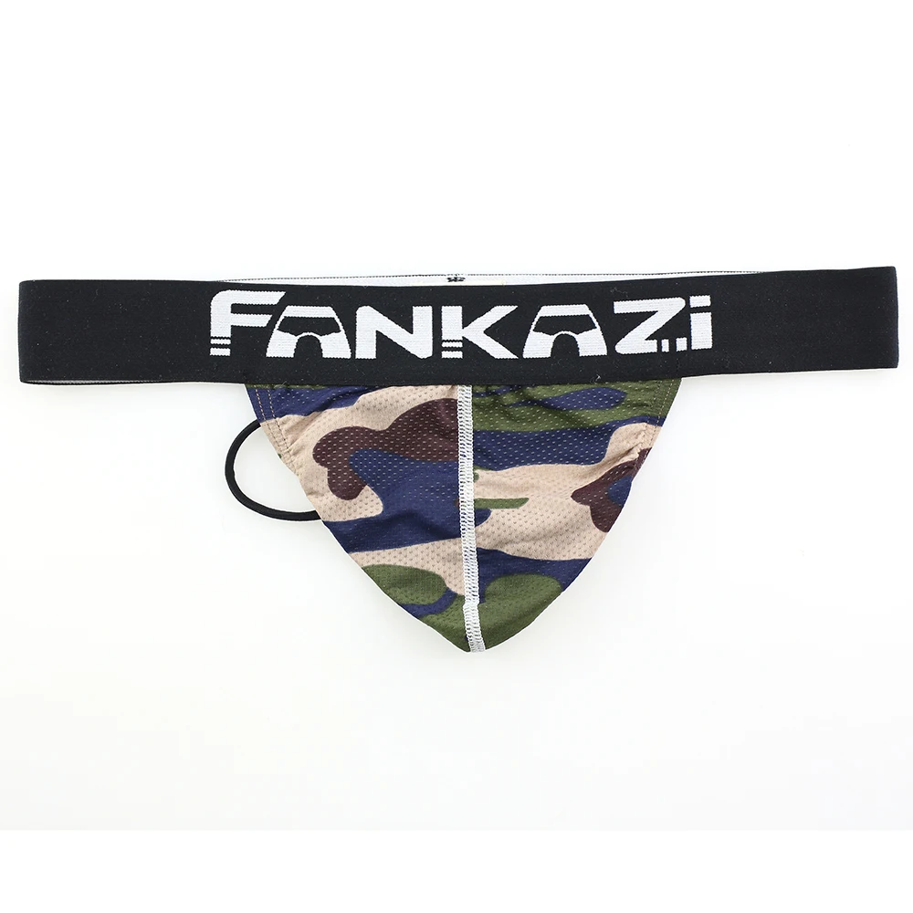 Мужские брифы с камуфляжным принтом дышащие сетчатые сексуальные мужские