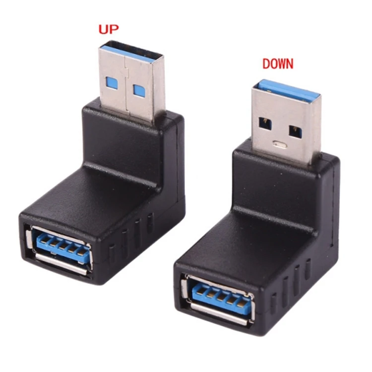 2 шт. L-образный удлинитель USB 3 0 штырь-гнездо под углом 90 градусов | Электроника