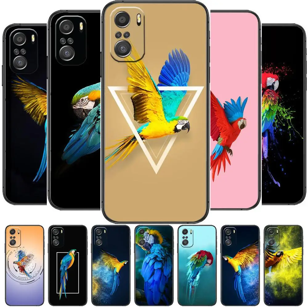 

Parrot Bird Phone Case For Xiaomi Redmi 11 lite 9C 8A 7A Pro 10T 5G Cover Mi 10 Ultra Poco M3 X3 NFC 8 SE cover