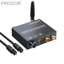 Prozor 192kHz DAC Converter Bluetooth-Compatible Receiver Volume Control Digital Optical Coaxial Toslink to Analog Audio Adapter