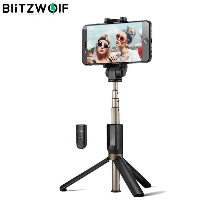 BlitzWolf BW BS3 3 в 1 Bluetooth Селфи Stick Дистанционное управление Гибкий Стабилизатор Мини