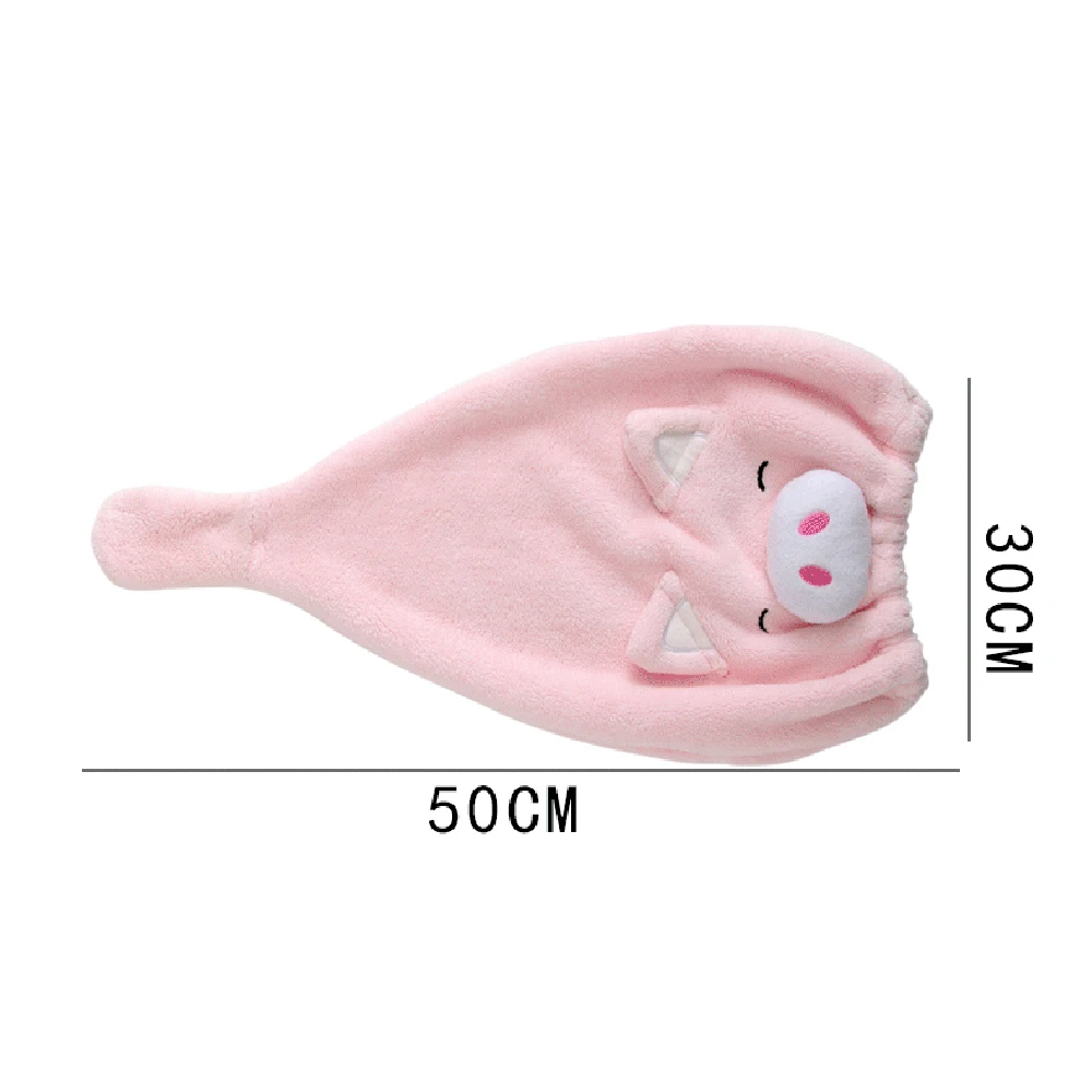 Милый мультяшный флуоресцентный тюрбан для волос из микрофибры женское