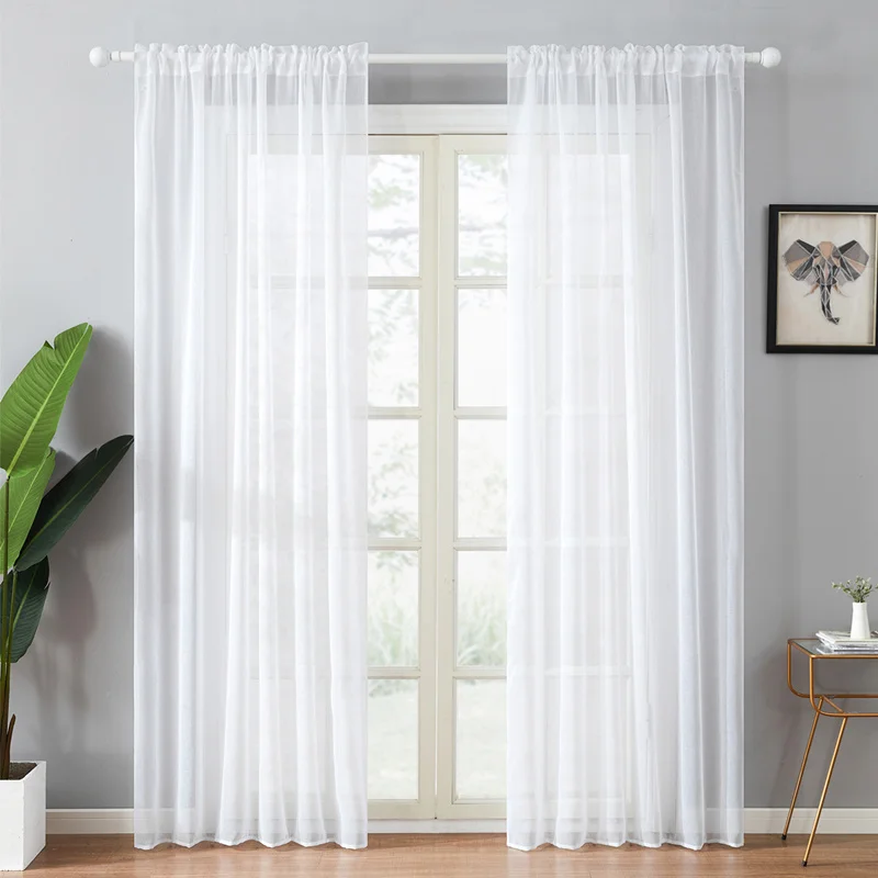 White tulle Topfinel толстые роскошные волнистые полосатый шторы для гостиной спальни украшения дома современные затемненные окон Занавески для гостиной - Цвет: White tulle