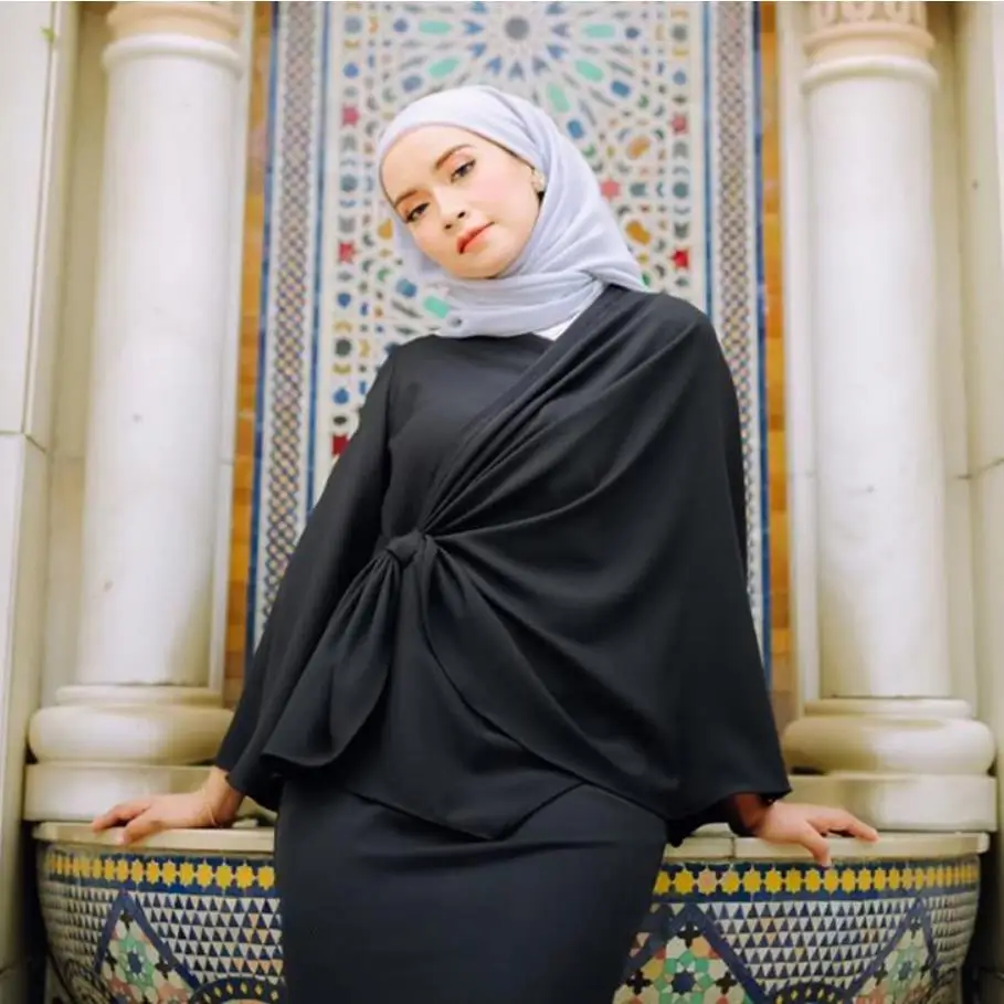 

2 Pieces muslim suits Hijab Muslim sets female Kaftan Islamic Clothing Grote Maten Dames Kleding Ensemble Femme Musulmane F1758