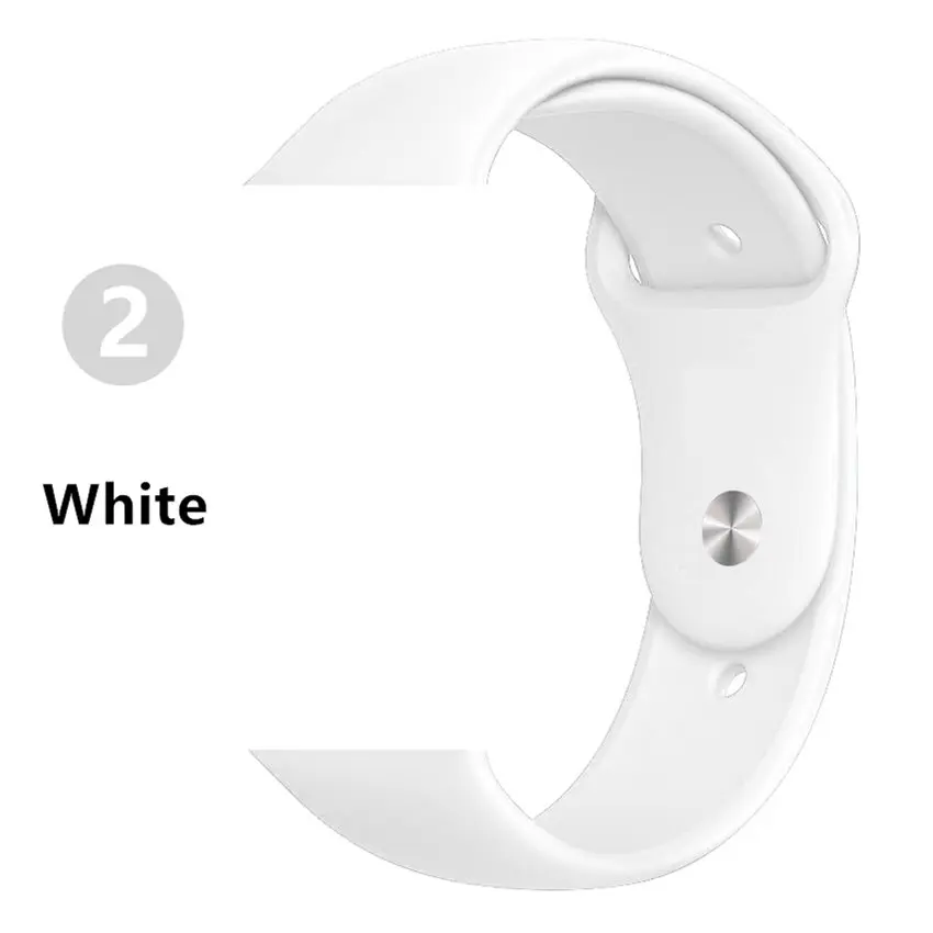 White Lbiaodai ремешок для apple watch 4 3 apple watch band apple watch ремешок 44mm 40mm iwatch band 42mm 38mm спортивный силиконовый браслет ремешок для часов ремешки для apple watch 4 3 2 1 - Цвет ремешка: White