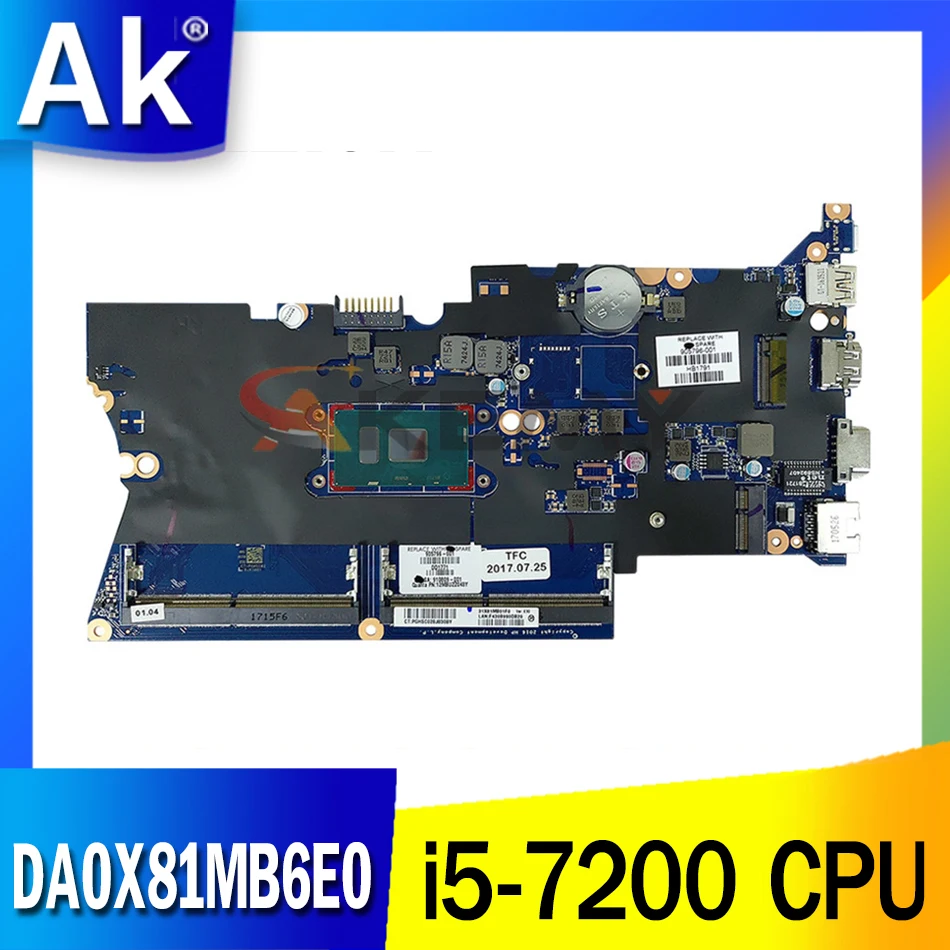

905794-601 905794-001 910807-601 X81 для HP Probook 440 G4 430 G4 Материнская плата ноутбука I5-7200U SR2ZU DA0X81MB6E0 DDR4