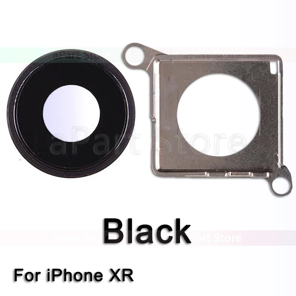 Для iPhone X Xs Max XR сапфировое стекло задняя камера стекло объектив кольцо Крышка Оригинальная Запасная часть - Цвет: XR Black