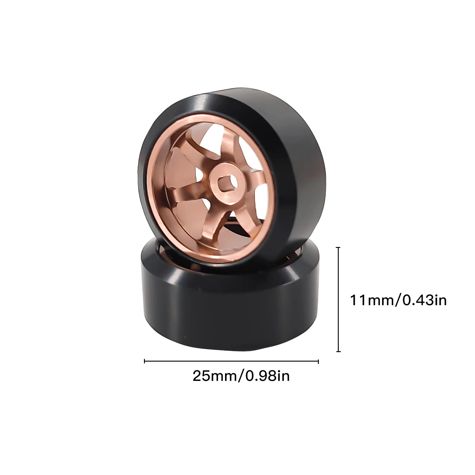 20 мм Металл 6 спиц колеса и шины для 1/28 RC хобби модель автомобиля Wltoys K969 K989 P929 Mini-Z AWD