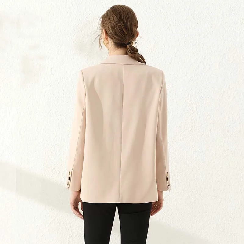 

Womens Double Breasted Blazer Autumn Winter Elegant Casual Fashion Plus Size Long Sleeve Office Ladies Coats Blazers And Jackets