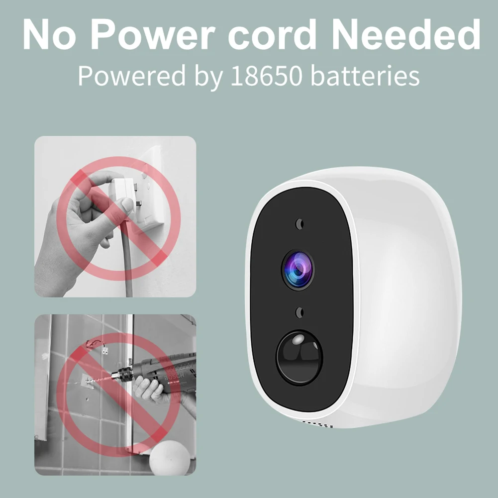 

Hot Sale 1080p Hd Home Security Camera Supports 120° Angle Night Vision Waterproof Motion Detection 2-way Audio For Android/ios