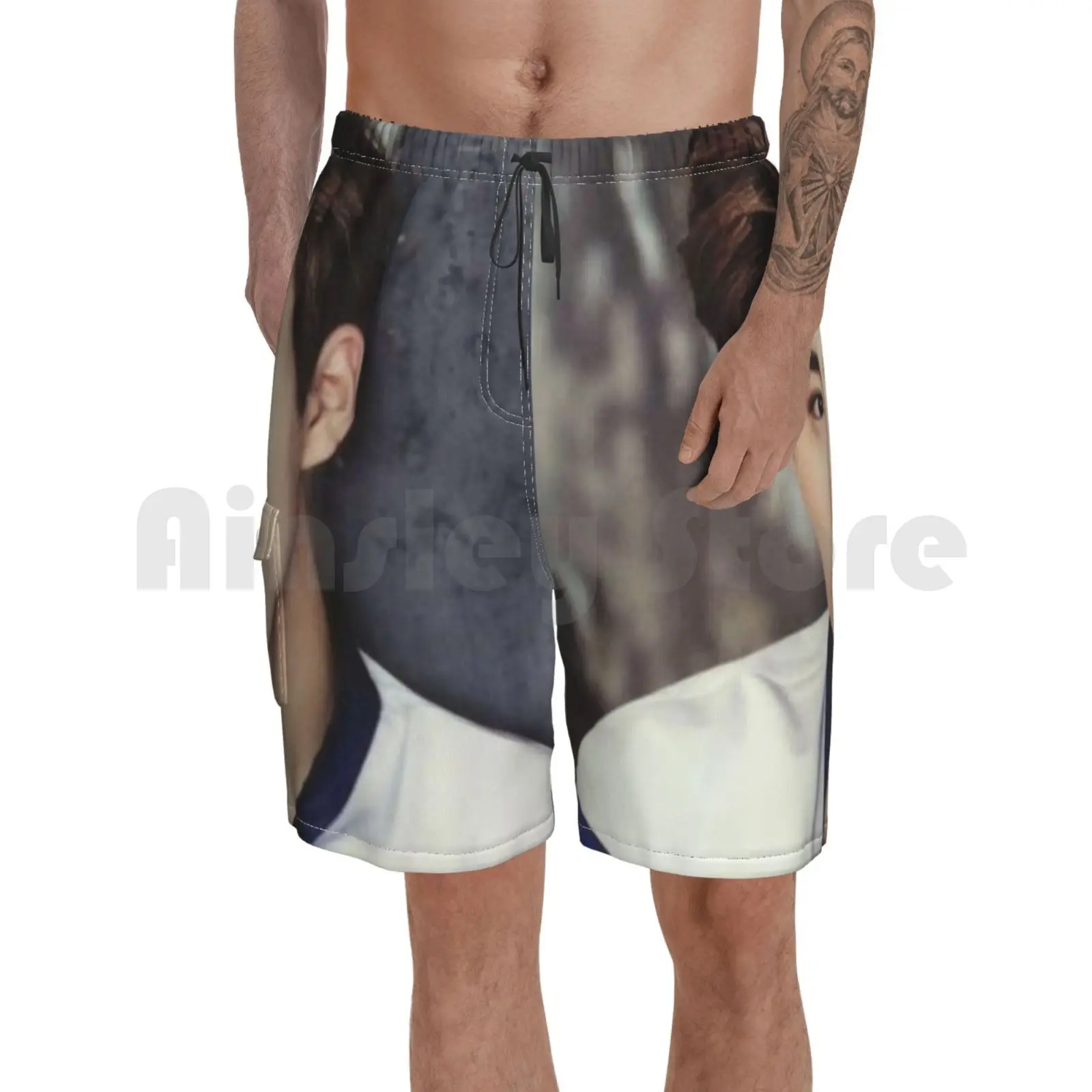 

Сухо певица дизайн Пляжные шорты мужские пляжные шорты Плавание Мужские Шорты для купания сухо Корейская музыка Kpop