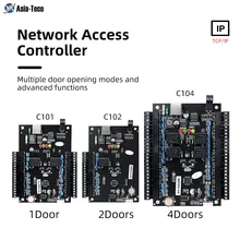 Four Doors Network TCP/IP Wiegand Access Control Board Panel with Software RFID Entry System DC12V for 1/2/4 Door