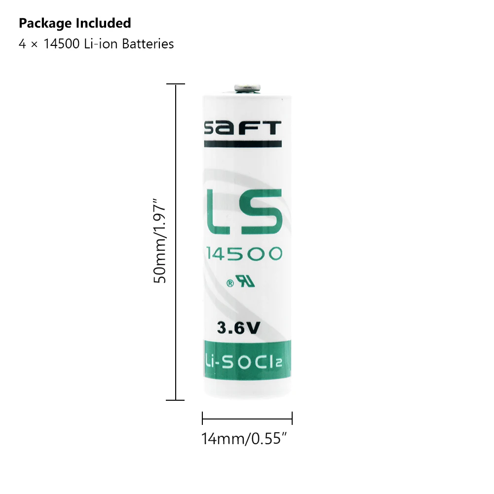 4 шт./лот 3 6 V 2000mAh 14500 Li SOCl2 ER14505 батарея Замена батареи для дистанционного