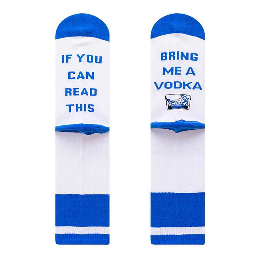 

Men Women Street Fashion Autumn Winter If You Can Read This Letter Print Non Slip Tube Socks Party Funny Gift Casual Elastic