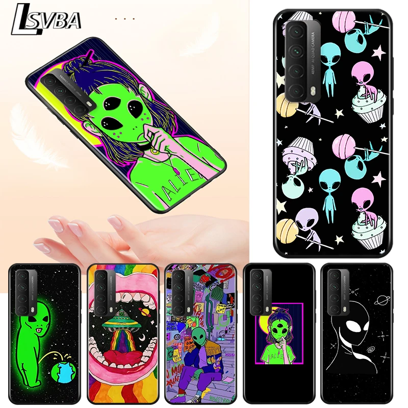 

Aesthetics Cartoon alien space For Huawei Y Y9A Y9S Y9 Y8P Y8S Y7A Y7P Y7 Y6 Y6P Y6S Y5P Y5 Prime Pro 2019 2020 Soft Phone Case