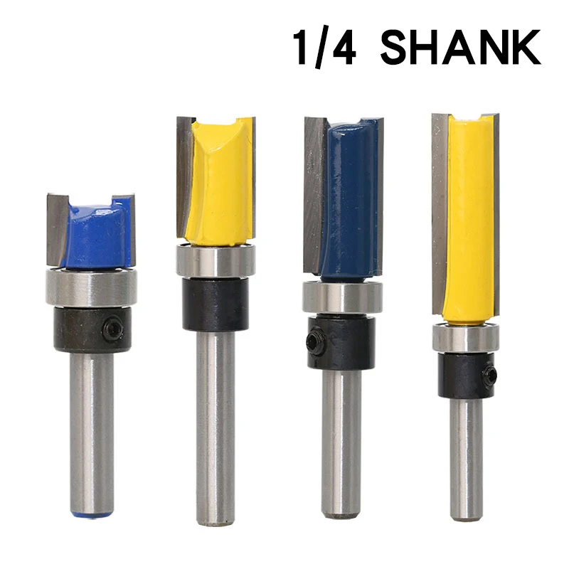 

1/4 дюймов хвостовик фрезы Фрезы обрезная деревообрабатывающая фреза с двумя лезвиями