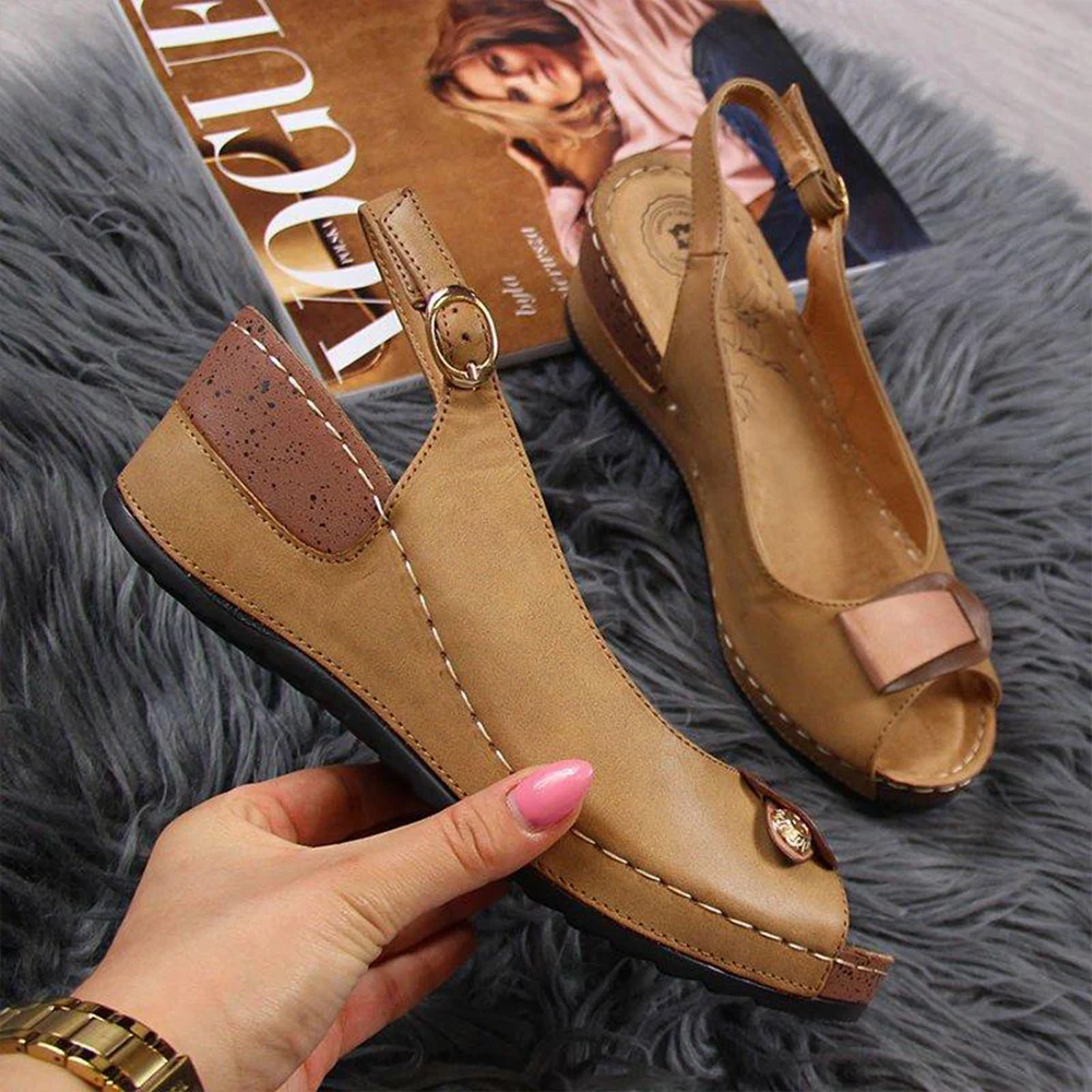 

Pearl Platform Wedges Sandals For Women Weave Female Causal High Heels Open Toe Comfort Fish Mouth Shoes Zapatos De Mujer