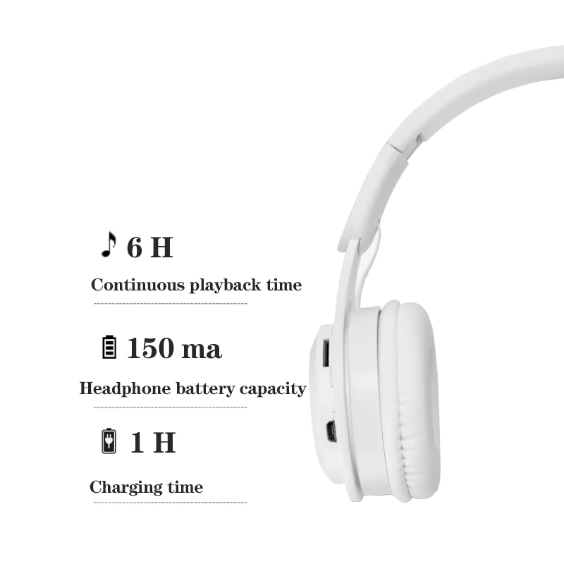 Беспроводные наушники Bluetooth бас игровые складные спортивные с микрофоном аудио