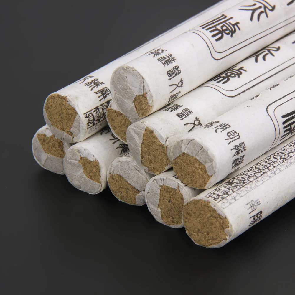 10pcs 18x200mm Chinese Traditional Aging Moxa Roll Pure Stick Acupuncture Massage Relief Pain for Full Body Moxibustion Use | Красота и