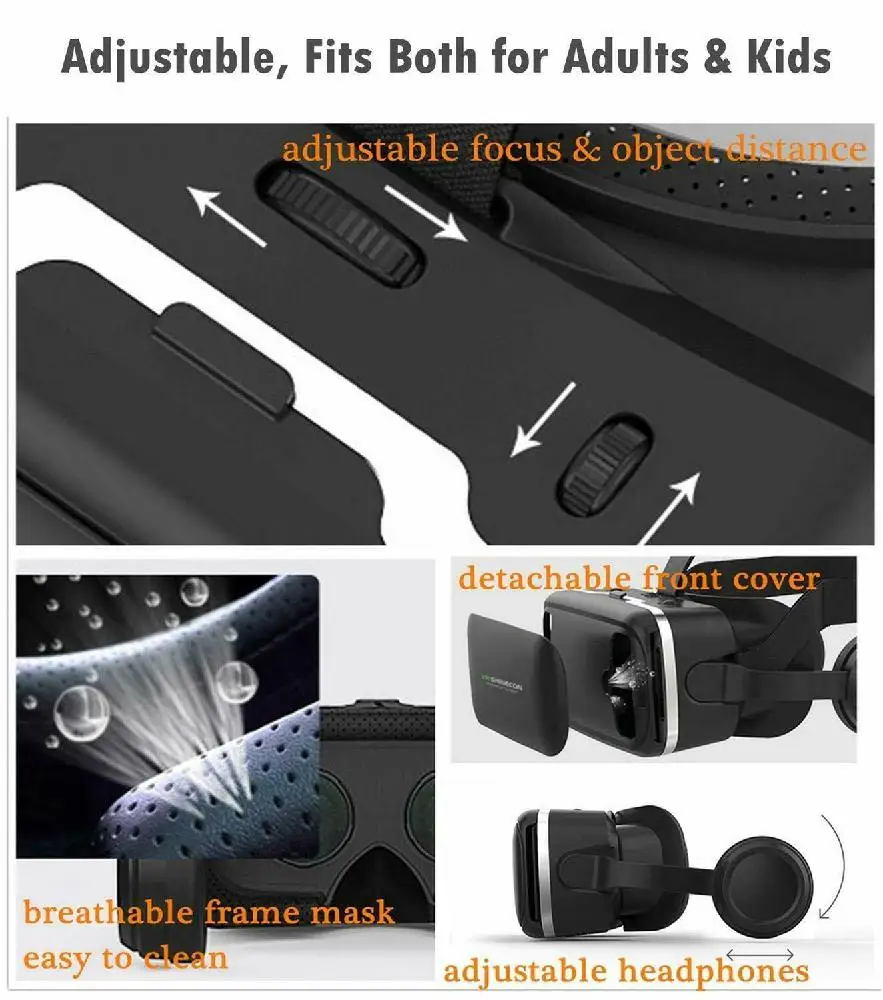 3D очки виртуальной реальности Гарнитура VR коробка стерео Google шлем для 4 7 6 дюймов