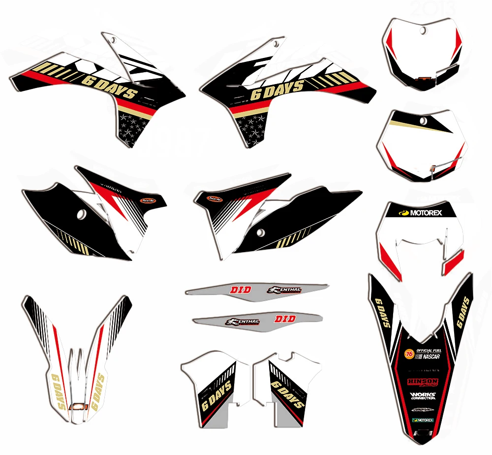 Для KTM SX SXF 2011 2012 EXC 2013 XC 125 200 250 300 350 450 индивидуальная наклейка Стикеры набор