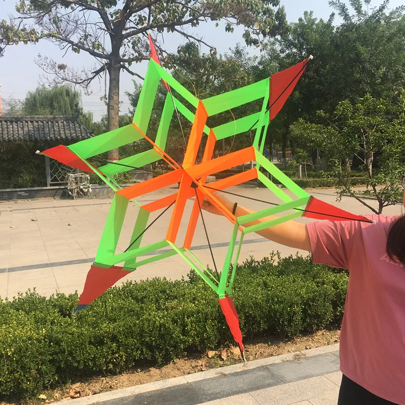 Цветной 3D шестиугольный кайт сливовый Однолинейный воздушный змей уличная